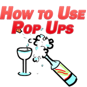 how to use pop ups