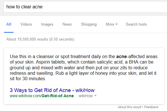 google knowledge graph results