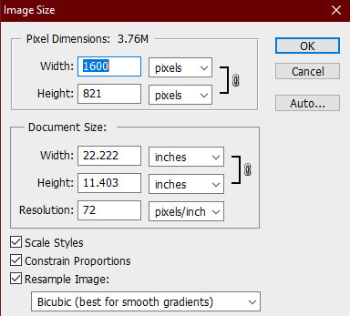 how to change image size