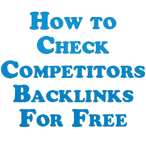 how to check competitors backlinks for free