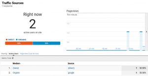 google analytics real time traffic sources