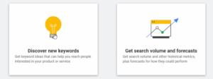 discover new keyword vs get search volume