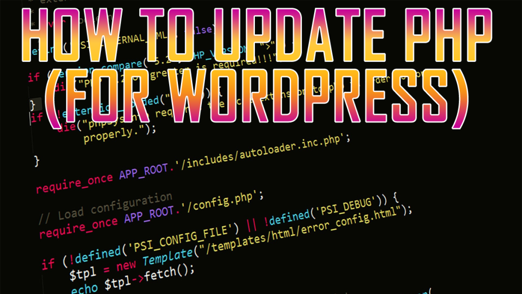 how to update php wordpress